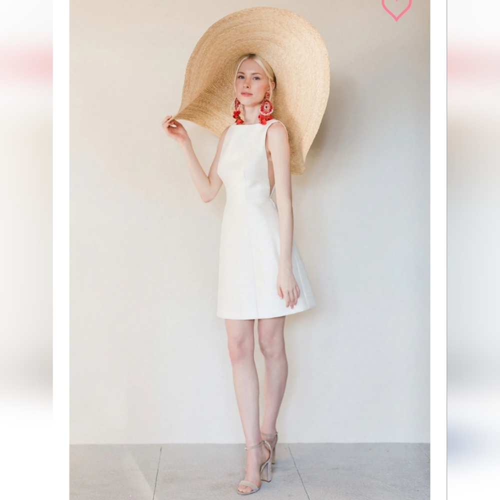 Watters Naya Sleeveless Bow Deep-V Back Mini Dress - Picture 5 of 6